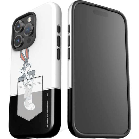 Looney Tunes Bugs Bunny Black White iPhone 16 Pro Impact Case